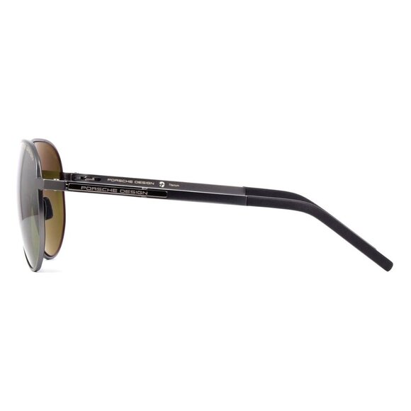 New PORSCHE DESIGN Grey Polarised Aviator P8942 B Sunglasses Women - Picture 3 of 4